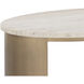 Roshni 26 X 21 inch Natural / Antique Gold Side Table